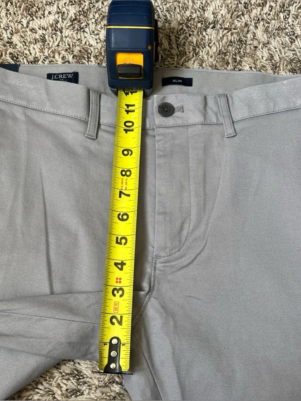 J. Crew Men’s Light Gray Slim Chino Pants